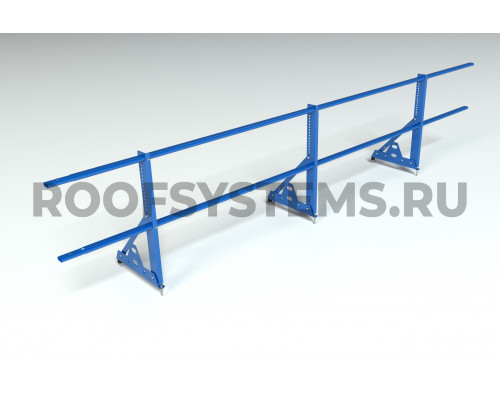 Ограждение кровельное Roofsystems Promo NEXT ZN овал 40 х 20 мм. H-600/3м. (2 трубы) RAL 5005