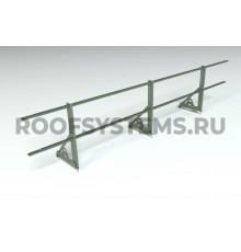 Ограждение кровельное Roofsystems Promo NEXT ZN овал 40 х 20 мм. H-600/3м. (2 трубы) RAL 6020