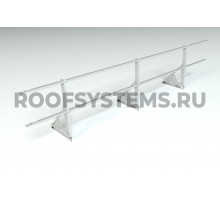 Ограждение кровельное Roofsystems Promo NEXT ZN овал 40 х 20 мм. H-600/3м. (2 трубы) RAL 7004
