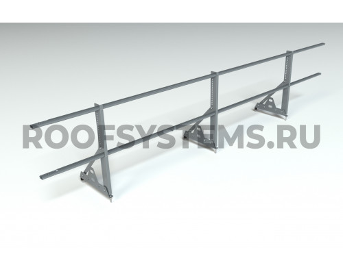 Ограждение кровельное Roofsystems Promo NEXT ZN овал 40 х 20 мм. H-600/3м. (2 трубы) RAL 7024
