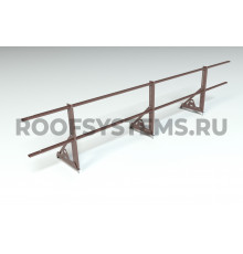 Ограждение кровельное Roofsystems Promo NEXT ZN овал 40 х 20 мм. H-600/3м. (2 трубы) RAL 8017