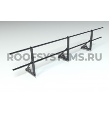 Ограждение кровельное Roofsystems Promo NEXT ZN овал 40 х 20 мм. H-600/3м. (2 трубы) RAL 9005
