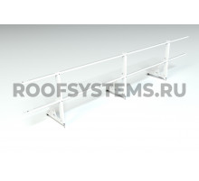 Ограждение кровельное Roofsystems Promo NEXT ZN овал 40 х 20 мм. H-600/3м. (2 трубы) RAL 9010