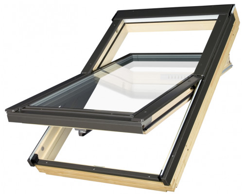 Окно мансардное деревянное двухкамерное Fakro Lux FTP-V U5 Thermo 78 х 140 см.