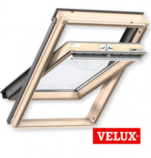 Окно мансардное двухкамерное Velux GLL 1061 дерево 78 х 140 см. ручка сверху