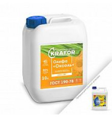 Олифа Оксоль для деревянных и металлических поверхностей Krafor бесцветная 10 л.