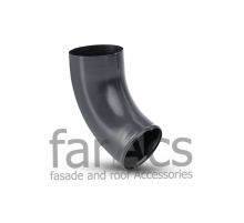 Отвод трубы FarAcs СТАЛЬ PREMIUM 125/90 (PLU-RAL 7024)