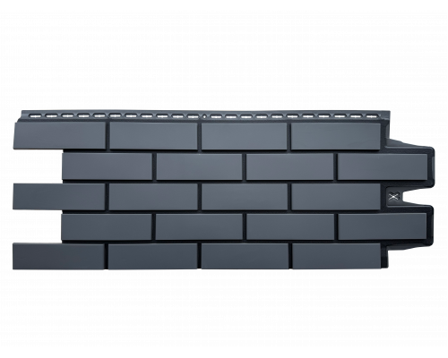Панель фасадная Grand Line Design Клинкерный кирпич Графит 985 х 380 мм. 0,374 м2 шов RAL 9005