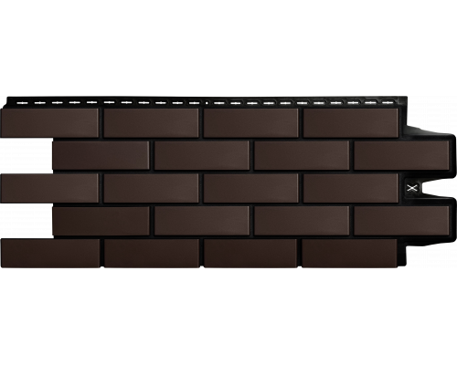 Панель фасадная Grand Line Design Клинкерный кирпич Шоколадный 985 х 380 мм. 0,374 м2 шов RAL 9005