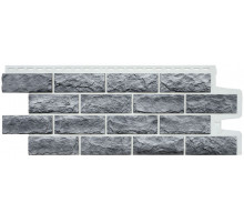 Панель фасадная Grand Line Design Plus Колотый камень Гранит с белым швом 992 х 392 мм. 0,39 м2