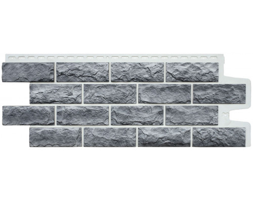 Панель фасадная Grand Line Design Plus Колотый камень Гранит с белым швом 992 х 392 мм. 0,39 м2