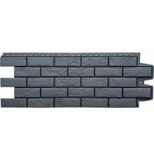 Панель фасадная Grand Line Design Состаренный кирпич Графит 995 х 390 мм. 0,39 м2. шов RAL 9005
