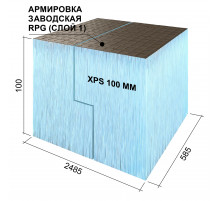 Панель с односторонной армировкой RusPanel RPG Basic #1 L 2485 х 585 х 100 мм. L кромка