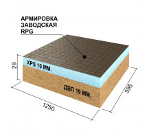 Панель Теплоизоляционный с односторонной армировкой Ruspanel RPG Comfort 1250 х 595 х 29 мм.
