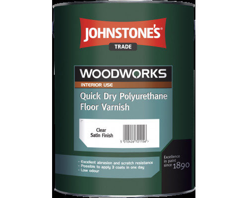 Паркетный лак Johnstone`s  Quik Dry Polyurethane Floor Varnish глянцевый 2,5 л.