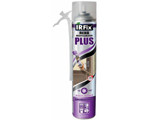 Пена монтажная IRFIX PLUS 60 диспенсерная всесезонная 750 мл.
