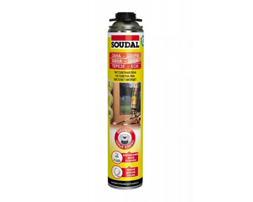 Пена монтажная пистолетная Soudal Yellow 750 мл. 113986