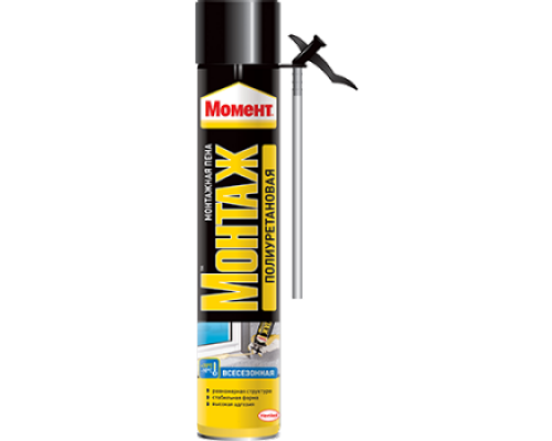 Пена полиуретановая монтажная всеcезонная стандартная 750мл. Момент Henkel