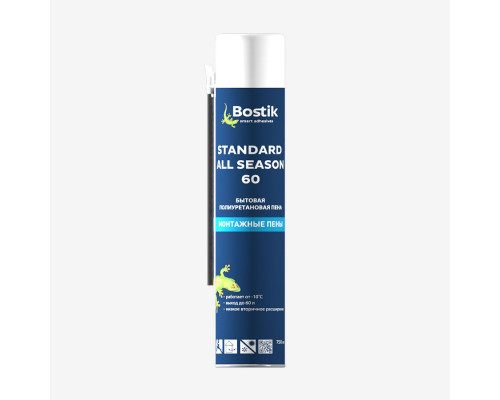 Пена профессиональная Bostik Pro All Seasons 65 всесезонная 750 мл. выход 65 л.