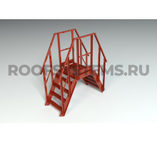 Переход через парапет RAL 3009 Красная окись 0,485 х 0,68 м. высота 1,2 м.