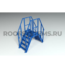 Переход через парапет RAL 5005 Синий насыщенный 0,485 х 0,68 м. высота 1,2 м.