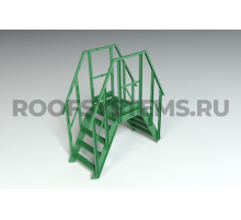 Переход через парапет RAL 6002 Зеленый лист 0,485 х 0,68 м. высота 1,2 м.