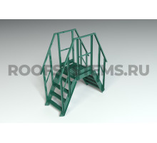 Переход через парапет RAL 6005 Зеленый мох 0,485 х 0,68 м. высота 1,2 м.