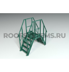 Переход через парапет RAL 6005 Зеленый мох 0,485 х 0,68 м. высота 1,2 м.