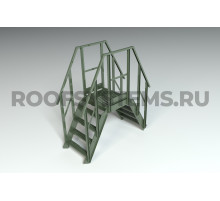 Переход через парапет RAL 6020 Зеленый хром 0,485 х 0,68 м. высота 1,2 м.