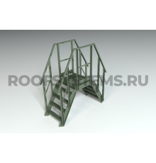 Переход через парапет RAL 6020 Зеленый хром 0,485 х 0,68 м. высота 1,2 м.