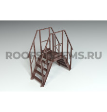 Переход через парапет RAL 8017 Коричневый шоколад 0,485 х 0,68 м. высота 1,2 м.