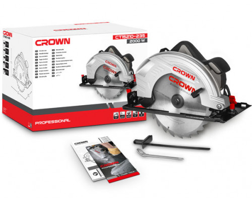 Пила дисковая Вт 2000, d 235 / 230. Crown CT15210-235