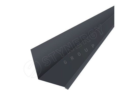 Планка для верхнего примыкания к стене для SMART Фальц Pro CORUNDUM50® RAL 7024 Серый графит 2 м.