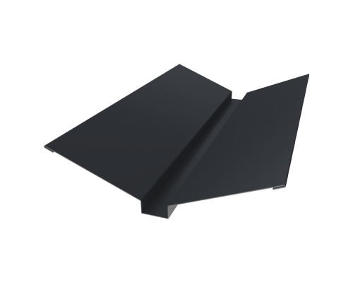 Планка ендовы верхней 115х30х115 0,5 PurPro Matt 275 RAL 7024 мокрый асфальт (2м)