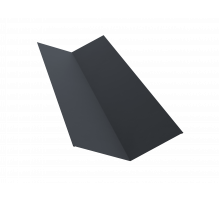 Планка ендовы верхней 145х145 0,5 PurPro Matt 275 RAL 7024 мокрый асфальт (3м)