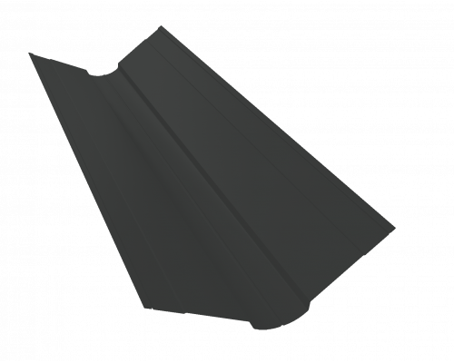 Планка ендовы верхней фигурной 100x100 0,5 PurPro Matt 275 RAL 7016 антрацитово-серый (3м)