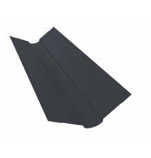 Планка ендовы верхней фигурной 100x100 0,5 PurPro Matt 275 RAL 7024 мокрый асфальт (2м)