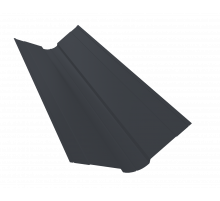 Планка ендовы верхней фигурной 100x100 0,5 PurPro Matt 275 RAL 7024 мокрый асфальт (3м)