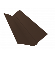Планка ендовы верхней фигурной 100x100 0,5 PurPro Matt 275 RAL 8017 шоколад (3м)