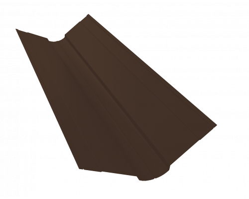 Планка ендовы верхней фигурной 100x100 0,5 PurPro Matt 275 RAL 8017 шоколад (3м)
