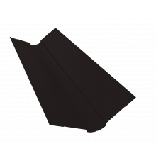 Планка ендовы верхней фигурной 100x100 0,5 PurPro Matt 275 RAL 9005 черный (2м)
