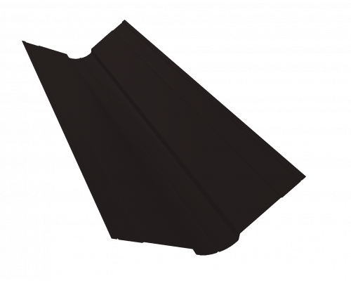 Планка ендовы верхней фигурной 100x100 0,5 PurPro Matt 275 RAL 9005 черный (2м)