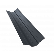Планка ендовы верхней фигурной 70x70 0,5 PurPro Matt 275 RAL 7024 мокрый асфальт (2м)