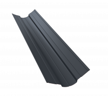 Планка ендовы верхней фигурной 70x70 0,5 PurPro Matt 275 RAL 7024 мокрый асфальт (3м)