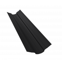 Планка ендовы верхней фигурной 70x70 0,5 PurPro Matt 275 RAL 9005 черный (2м)
