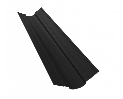 Планка ендовы верхней фигурной 70x70 0,5 PurPro Matt 275 RAL 9005 черный (3м)