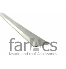 Планка финишная металлическая FarAcs Полиэстер с пленкой 0,4 мм. Ral 9003 L=2 м. 