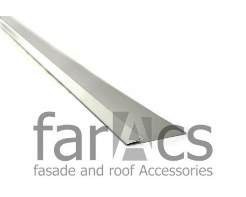 Планка финишная металлическая FarAcs Полиэстер с пленкой 0,4 мм. Ral 9003 L=2 м. 