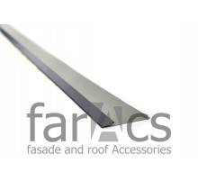 Планка финишная металлическая FarAcs Полиэстер с пленкой 0,45 мм. Ral 7024 L=2 м. 