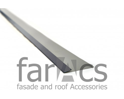 Планка финишная металлическая FarAcs Полиэстер с пленкой 0,45 мм. Ral 7024 L=2 м. 